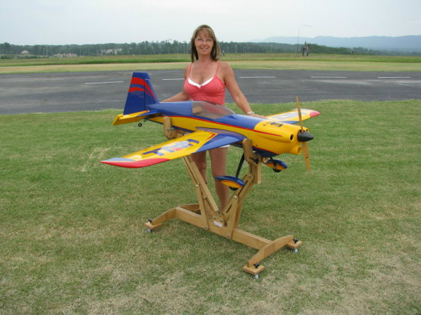 wooden rc plane stand